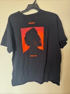 Bravado Black Short Sleeve Tee with Red Portrait Graphic